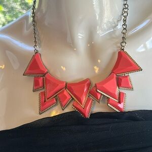 70s vintage necklace orange